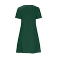 thumbnail image 5 of Ahuyic Summer Plus Size Dress For Women, Womens Short Sleeve Crew Neck Casual Dress, Fashion Womens Summer Casual Round-Neck Short Sleeve Solid Color Dress, 5 of 5