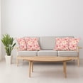 thumbnail image 3 of Ambesonne Pink Throw Pillow Cover 4 Pack, Dahlias Floral, 18", Pink Yellow, 3 of 5
