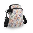 thumbnail image 3 of HELLHERO Women Crossbody Bag Vintage Polyester Adjustable Strap Adult 4.33"x1.97"x7.09" Outdoor Travel Daily Use, Watercolor Floral Print, 3 of 7