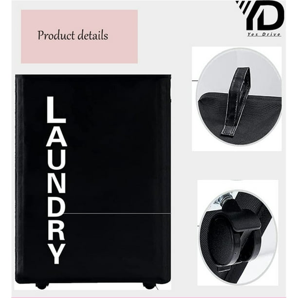 92L folding large laundry basket, vertical laundry basket, rolling