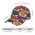 thumbnail image 2 of Disketp Fox Face Print Baseball Caps for Outdoor Sports Fashion Casual Outdoor Caps Men Women, 2 of 6