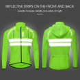 thumbnail image 5 of Men's Windproof Hooded Cycling Jacket Breathable Reflective Coat, 5 of 21