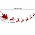 thumbnail image 3 of Red Christmas Felt Hanging Banner,Traditional Sleigh Reindeer Garland,Polyester Festive String Decor For Wall Fireplace Door Party Home Holiday Decor, 3 of 6