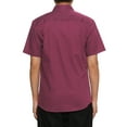 thumbnail image 3 of Unique Bargains Men's Button Down Short Sleeves Cotton Polka Dots Shirt XXL (US 50) Burgundy, 3 of 7