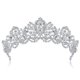 thumbnail image 1 of Diadème Princesse Femme Tiara Cristal Couronne Strass Bandeau Adult Cheveux Accessoires Vintage Cadeau pour Concours Parties Festival Fête Cosplay Halloween Noel Zefei Wu 9024735039884, 1 of 5