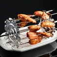 DEKAXID Stainless Steel Rotating Grill Skewers BBQ Grill Cage Barbecue