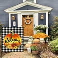 thumbnail image 3 of Welcome Fall Garden Flag small 12.5 x 18 Inch Double Sided Buffalo Plaid Floural Pumpkins Seasonal for Outside Thanksgiving Burlap Yard Outdoor Decor, 3 of 5