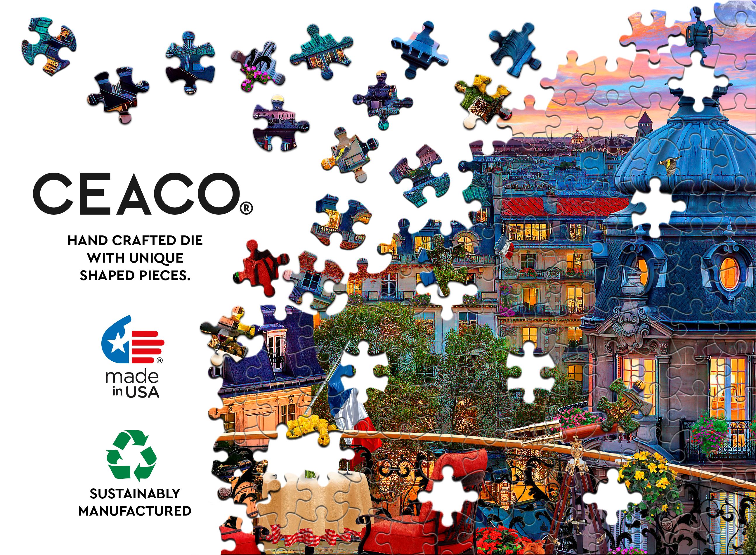 Ceaco Paris Rooftop 1000 Piece Interlocking Jigsaw Puzzle