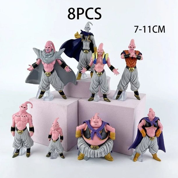 Figuras de acción de Dragon Ball Z, Majin Buu, Fat Buu, de PVC, 8 unidades por juego, juguetes para niños y adultos