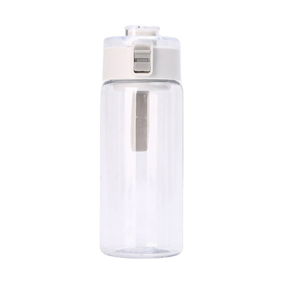 Hyknon 19oz Small Water Bottles Leakproof Mini Sports Water Bottle with Spout Lid White Plastic Drinking Cups for Tea Travel Outdoor