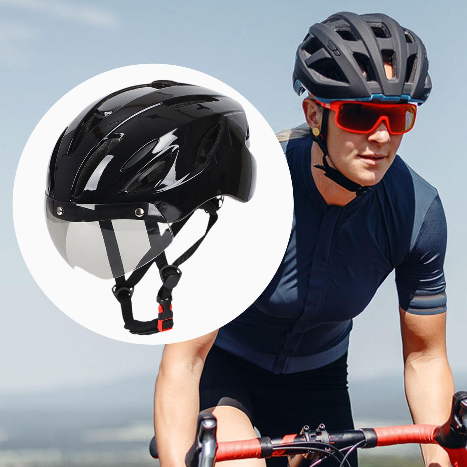 lacooooppia Bike Helmet Hat Equipment Detachable Padded Ventilation Cycling Helmet with Visor for Mountain Bike Road Bike Cycling Outdoor Black