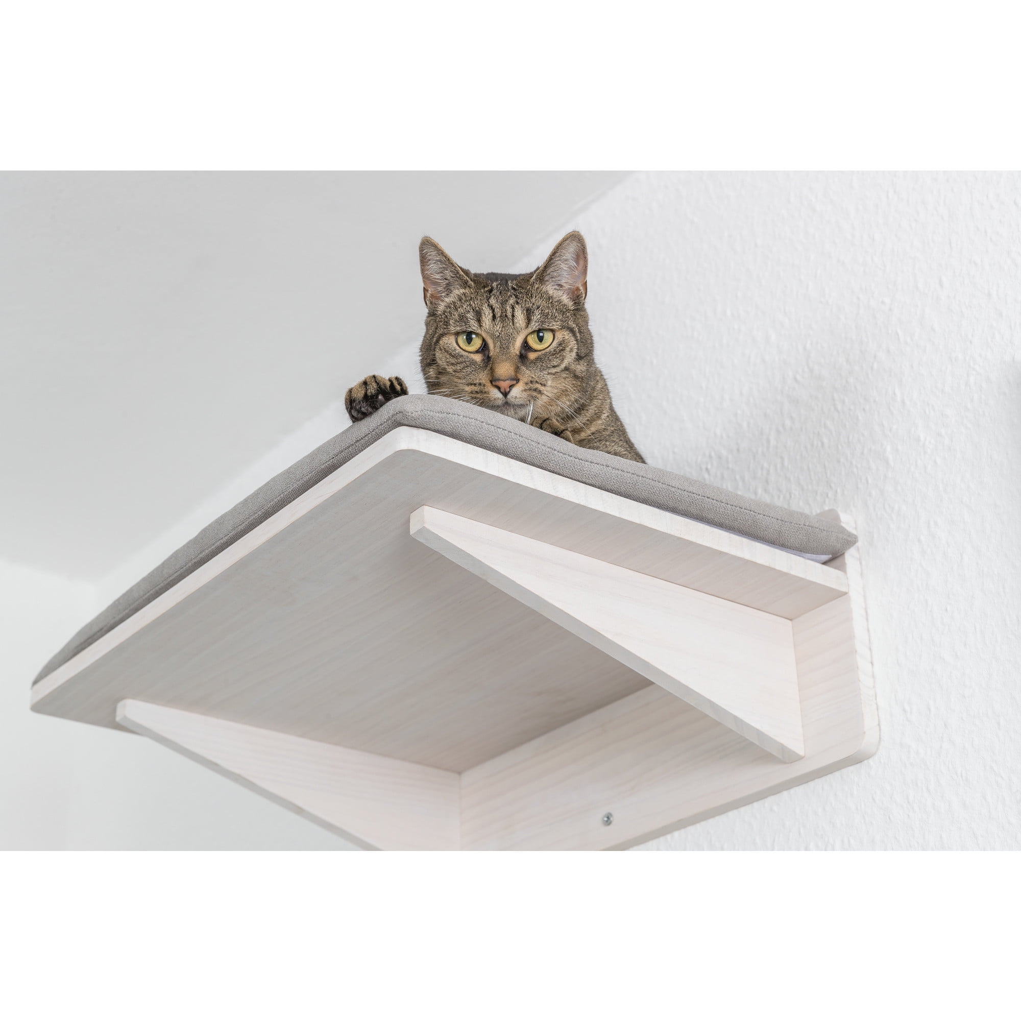 TRIXIE Wall Set 6 Wall Mounted Cat Perch System, Scratching Posts, Platforms, Steps, Gray