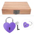 thumbnail image 3 of Exquisite Colorful Heart Lock Metal  Household Craft Supplies 45x59mm, 3 of 8