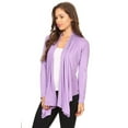 thumbnail image 2 of Women's Solid Open Front Long Sleeve Lightweight Soft Basic Sweater Cardigan, 2 of 4