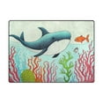 thumbnail image 2 of Whale in Sea Area Rugs Soft Non-Slip Floor Mats Large Nursery Carpets Doormat for Living Room Bedroom Hotel Decor 63"x48", 2 of 7