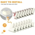 thumbnail image 6 of Baby Proofing Corner Guards, 8 Pack Pre-Taped Table Corner Protector for Baby, Soft Rubber Foam Furniture Corner Bumper Guards for Fireplace, Table, Stair, Cabinet, 6 of 7