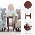 thumbnail image 3 of Leick Furniture Delton Triangle Solid Wood End Table in Sienna Brown Finish, 3 of 4