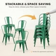 thumbnail image 5 of Vineego Metal Dining Indoor-Outdoor Use Waterproof Folding & Stacking Chairs, Green (+ Set of 4), 5 of 6