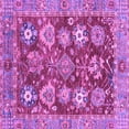 thumbnail image 1 of Ahgly Company Indoor Square Abstract Purple Modern Area Rugs, 4' Square, 1 of 4