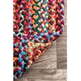 thumbnail image 5 of Beautiful Indian Handmade Braided Red Multi Color Cotton Oval Shape Area Rugs ,Home Decor Cotton Carpet Size 7 x 9 Feet ( 210 cm x 270 cm ), 5 of 5