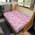 thumbnail image 4 of Qpednta 2 PCS Pink Bow Pattern RV Couch Covers for Jackknife Sofa Bed 2 Piece, Stretchable, Camper Sofa Slipcover, Machine Washable, Pet Friendly, Furniture Protector, for Campers, 4 of 7