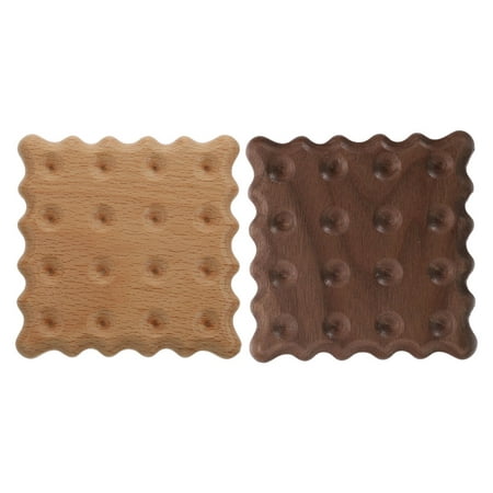 

Etereauty Cup Coasters Wooden Mats Coffee Square Beverage Holder Decorative Drink Wood Coaster Bowl Mat Biscuit Pads Tea