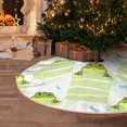 thumbnail image 6 of Daiia Frogs and Dragonflies Drawing Merry Christmas Tree Skirt , Xmas Large Lace-up Tree Skirt, Santa Snowflakes Rustic Home Decorations New Year Party Farmhouse Decor-48", 6 of 7