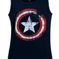 thumbnail image 2 of Captain America Distressed Navy Blue Tank Top-Medium, 2 of 5