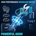 thumbnail image 3 of HOTREE Cordless Electric Pruning Shears with 2 Batteries, Adjustable 0.8 to 1.2 Inch Cutting Capacity and LCD Display for Garden, 3 of 5