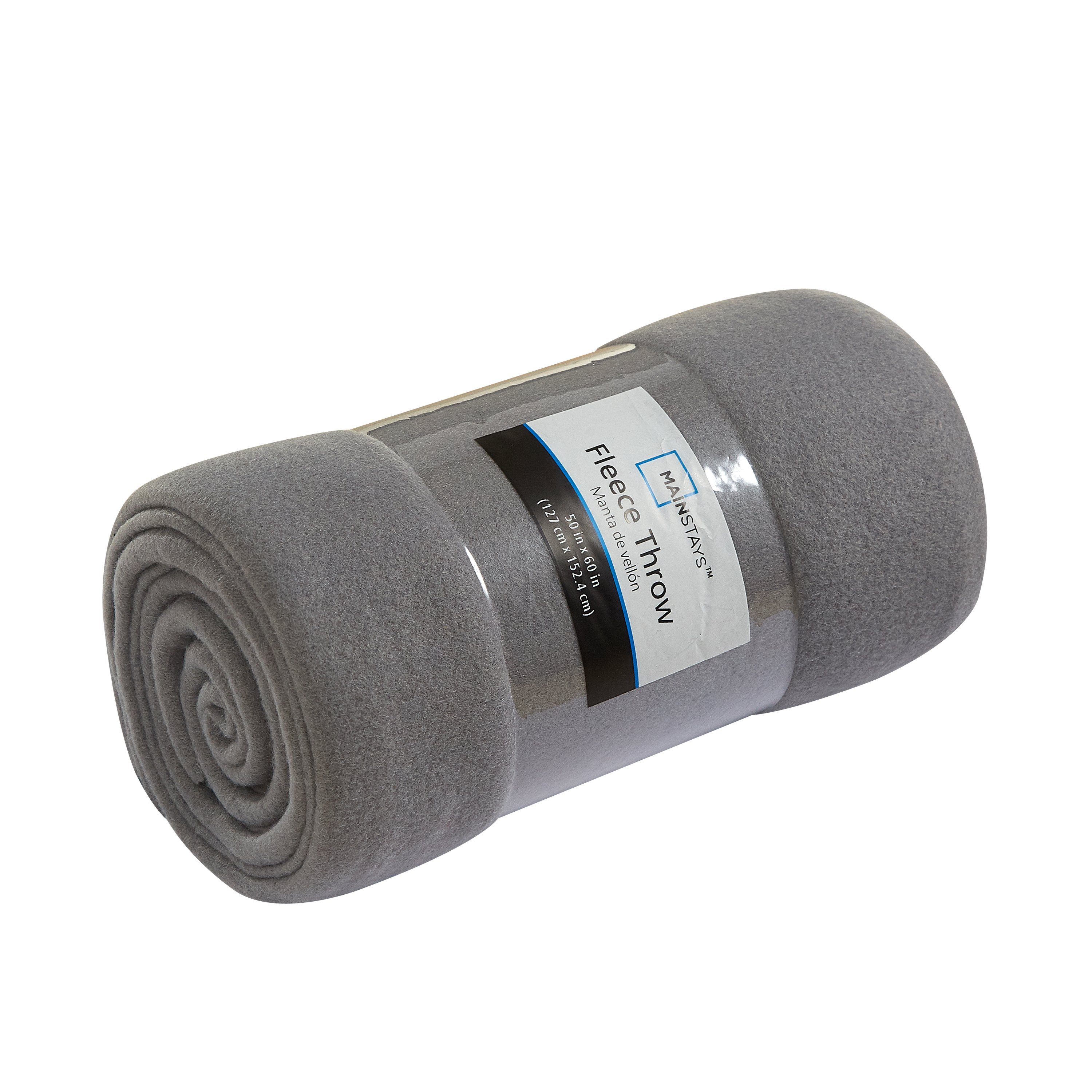Mainstays Fleece Throw, Grey Solid 50x60