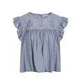 thumbnail image 6 of Jessica Simpson Women's Chandler Flutter Sleeve Top, Sizes XS-XL, 6 of 6