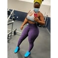 thumbnail image 4 of VASLANDA Women's High Waist Textured Yoga Pants Tummy Control Ruched Butt Lifting Stretchy Workout Leggings Booty Scrunch Tights, 4 of 6