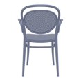thumbnail image 2 of Luxury Commercial Living 33.5" Gray Stackable Outdoor Patio XL Arm Chair, 2 of 6