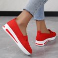 thumbnail image 3 of Vedolay Sneakers for Women Women's Sneakers Cute Slip On Comfort Walking Flats Driving Fashion Shoes,Red 6.5, 3 of 5
