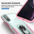 thumbnail image 5 of Phone Case Compatible with iPhone X/XS, Cover with Magnetic Ring Holder Stand Hybrid Rugged Shockproof Drop Proof Heavy Duty Cell Accessories for iPhone X/XS Women Men, Green/Pink, 5 of 8