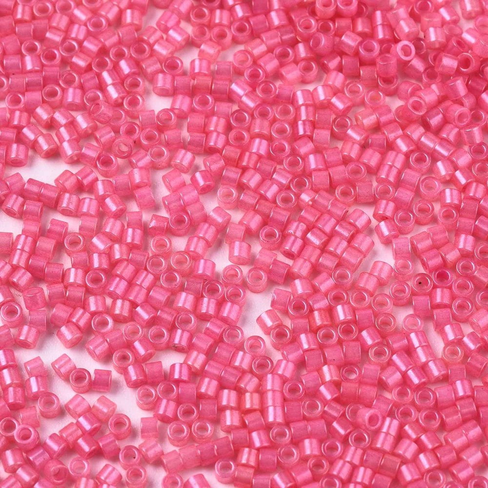 1bag 11/0 Grade A Glass Seed Beads Cylinder Uniform Seed Bead Size Baking Paint Hot Pink 1.5x1mm Hole: 0.5mm about 20000pcs/bag