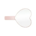 thumbnail image 1 of 1 Pc Espejo Cosmético en Forma de Corazón con Patrón de Pestañas para Mujeres, Ideal para Salones de Belleza y Viajes, Espejo de Plástico y Aluminio Rosa, 1 of 3