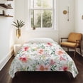 thumbnail image 4 of Pink Floral Tapestry for Bedroom Wall Hanging Tapestry, Spring Pastoral Botanical Leaves Wooden Ceiling Backdrop Tapestries Poster Blanket Wall Decor for Teens Room Living Room Dorm 59" x 90", 4 of 8