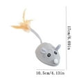 thumbnail image 4 of COM1950s Cat Toys Squeaky Rechargeable Moving Mouse with Dynamic Magic Tail,Automatic Self Play Mouse Interactive Cat Toy for Indoor Cats,Electric Motion Activated Mice Toys for Kitten(Gray), 4 of 6
