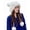 White, variant on Fluffy Knit Beanie Hats for Women Winter Faux Fur Warm Knit Crochet Skull Cap with Pompom Outdoor Ear Cover