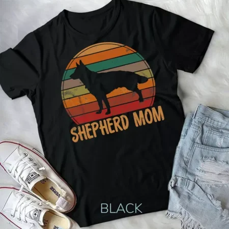 Retro German Shepherd Mom Gift Dog Mother Pet Shepard Mama Unisex T-Shirt Unisex S-5XL Hot Trending Shirt, Vintage Birthday Gift