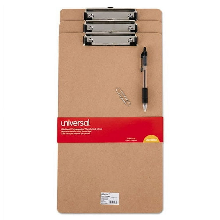 Hardboard Clipboard with Low-Profile Clip, 0.5 Hardboard Clipboard with Low-Profile Clip, 0.5
