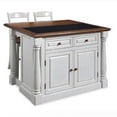 thumbnail image 3 of Homestyles Monarch Ensemble d'Îlot de Cuisine en Bois, Blanc Cassé, 3 of 27
