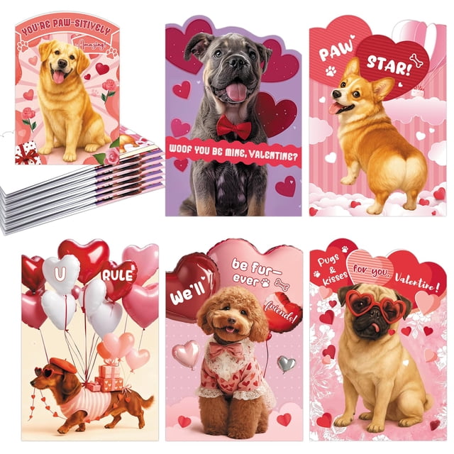 Juego de 24 tarjetas de San Valentín BDDYYI para niños con sobres
