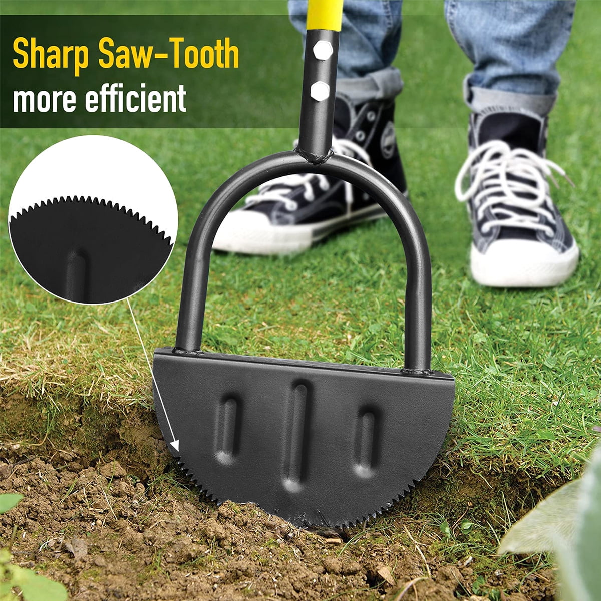 Buy Niyofa Garden Edger Tool,Half Moon SawTooth Lawn Tool,Hand Edger