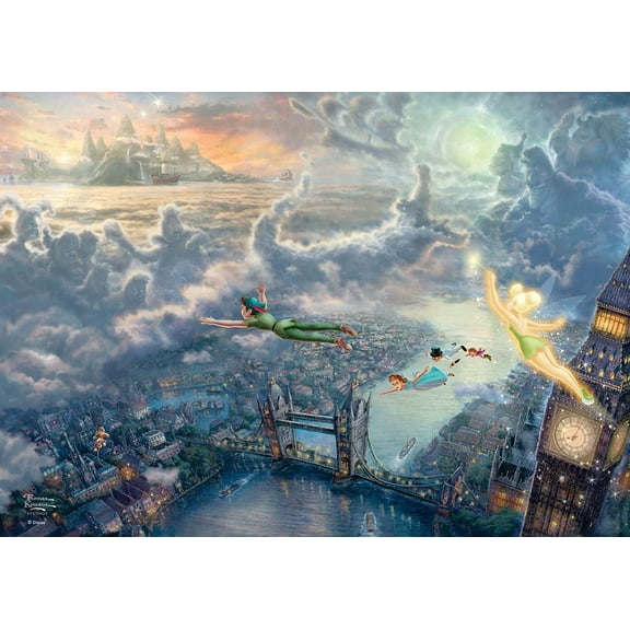 Disney (Tinker Bell and Peter Pan Fly to Never Land) MightyPrint™ Wall Art