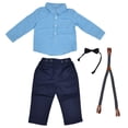 thumbnail image 1 of Conjunto De Traje De Bebé Para Niños, Trajes De Caballero Para Bebés Y Niños Amigables Con La Piel De Algodón Suave Para La Vida Diaria Para La Primavera Y El Otoño Para La Cergrey Azul Claro 70cm, 1 of 8