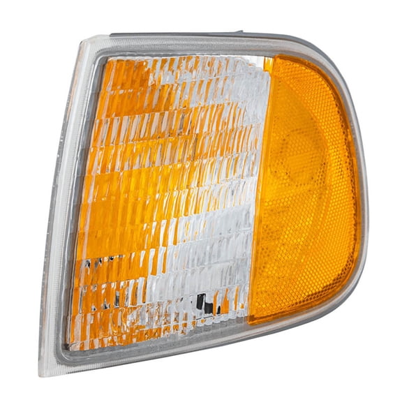 For Ford F-150 1997-2003 Turn Signal/Parking Light Driver Side | Lens And Housing | Corner Of Fender | Amber And Clear Lens | Replacement For FO2550118 | 615343465555, 762405603452