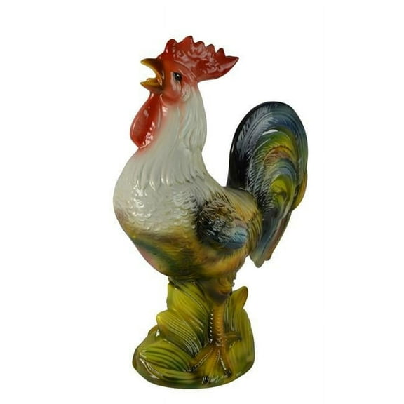 Three Star Import & Export BC400 17 in. Rooster Capodimonte Figurine