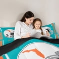 thumbnail image 4 of Erosebridal Rugby City Silhouette Bedding Sets Twin Size,Sports Theme Comforter Sets with Sheets,Miami Bed in a Bag Twin Size For Teens,Ultra Soft Bedroom Decor Reversible,7-Piece, 4 of 7